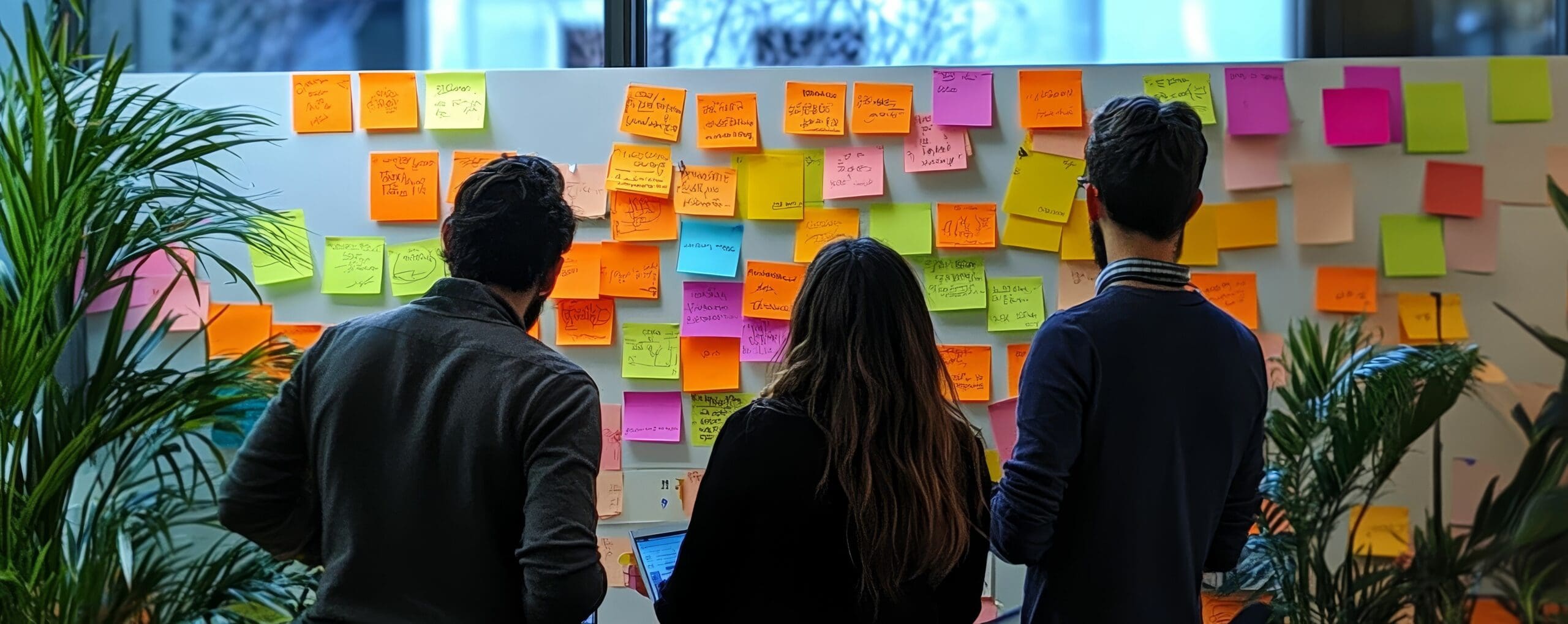 Sticky notes and whiteboarding from a live brand session